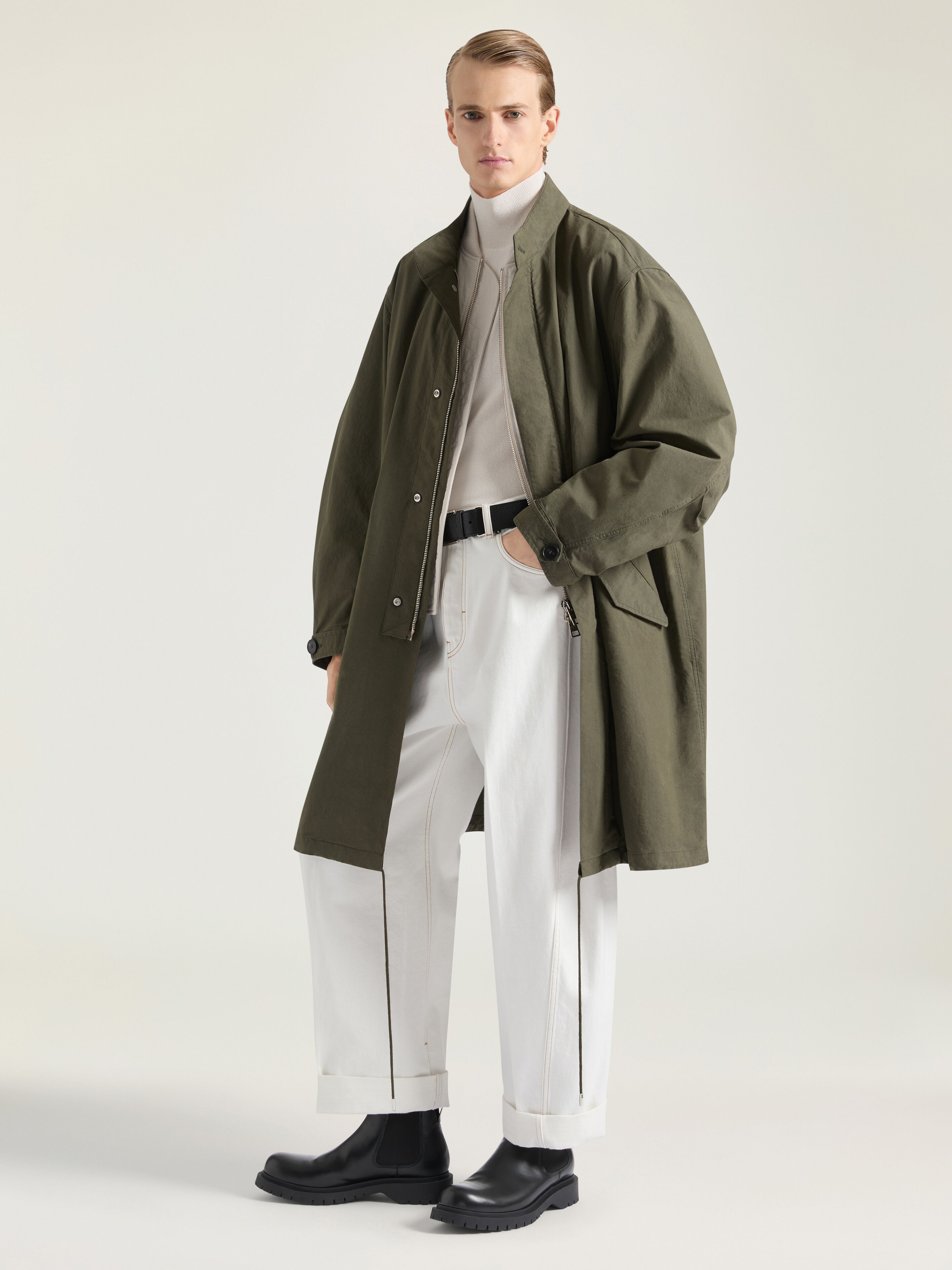 Parka in cotton with GIVENCHY stamp print